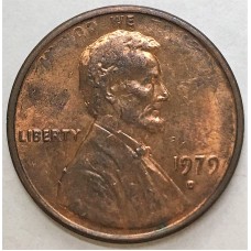 UNITED STATES OF AMERICA 1979 . ONE 1 CENT COIN . VARIETY . CUD OR DIE CRACK